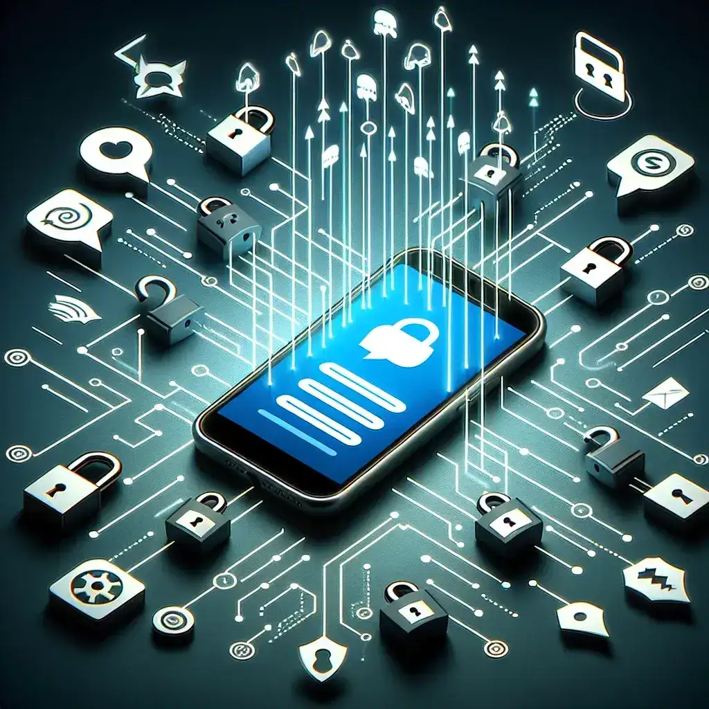 "Ilustrasi aplikasi pesan asing yang dinilai berisiko bagi data pengguna, sesuai peringatan dari Kominfo tentang potensi penyalahgunaan data."